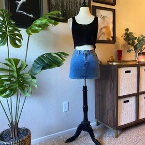 Denim mini skirt